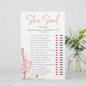 Ze zei dat hij Vrijgezellenfeest Party Game zei (Staand voorkant)