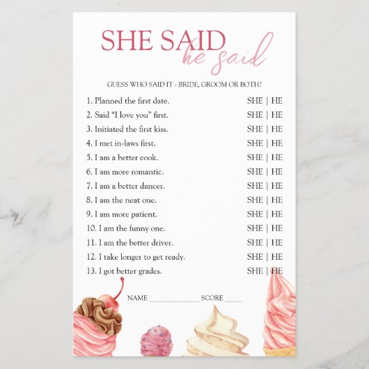 Ze zei dat hij zei dat het Vrijgezellenfeest Spel  Flyer (Voorkant)