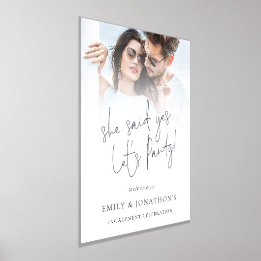 Ze zei dat Verloving foto-overlay echt was Folie Afdrukken (Laagn)