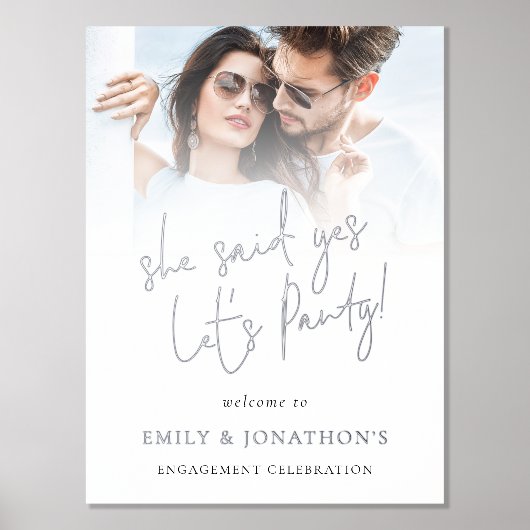 Ze zei dat Verloving foto-overlay echt was Folie Afdrukken (Voorkant)