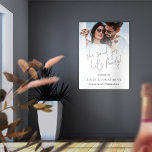 Ze zei dat Verloving foto-overlay echt was Folie Afdrukken<br><div class="desc">De welkome Echte Folie van de Schrapping van de Bekleding van de Partij van de Overeenkomst van de Engagement van de Foto van de Schrapping van de Luxe in uw keus van of goud of zilver voor uw namen en zij zei ja Let's Party die in een stijlvol vastgesteld manuscript...</div>