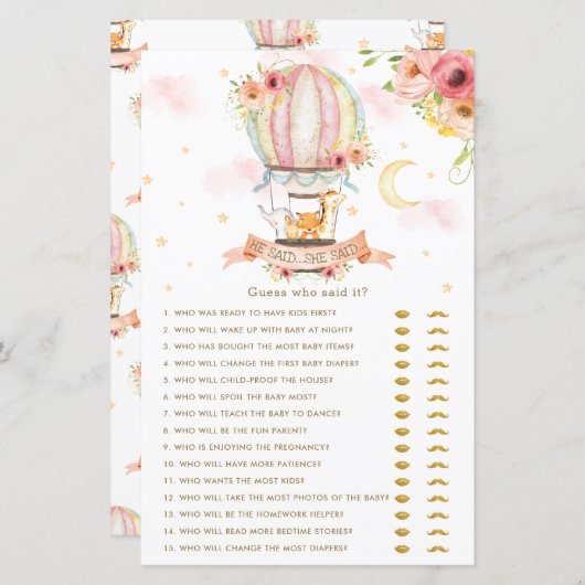 Ze zei dat ze Baby Game zei. (Voorkant / Achterkant)