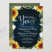 Ze zei dat ze een uitnodiging van de Rustige Engag (Voorkant / Achterkant)