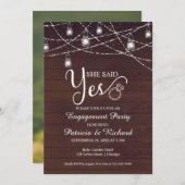 Ze zei dat ze een uitnodiging van de Rustige Engag (Voorkant / Achterkant)