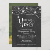 Ze zei dat ze een uitnodiging van de Rustige Engag (Voorkant / Achterkant)