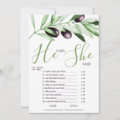 Ze zei dat ze Vrijgezellenfeest van de Olijfbijkan Kaart (Voorkant)