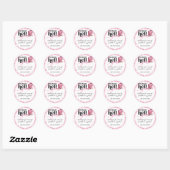 Ze zei de hel ja roze Western Booth Pet bruiloft Ronde Sticker (Vel)