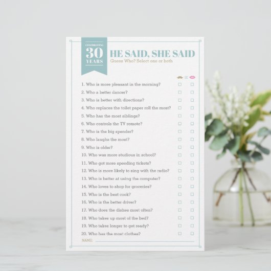 Ze zei: "Game (volledig )" (Staand voorkant)