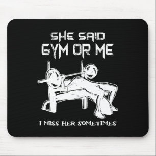 Ze zei gym of ik mis haar gym spier grappig lichaa muismat
