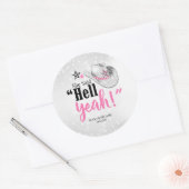 Ze zei 'Hell Yes' Cowgirl Pet ID927 Ronde Sticker (Envelop)