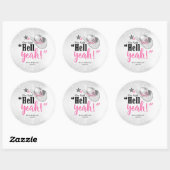 Ze zei 'Hell Yes' Cowgirl Pet ID927 Ronde Sticker (Vel)