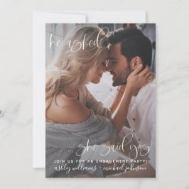 Ze zei ja 2 foto QR Code Script Verloving Kaart