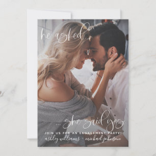 Ze zei ja 2 foto QR Code Script Verloving Kaart