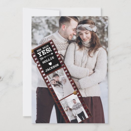 Ze zei ja 3 Aankondiging van het Foto Verloving (Voorkant)