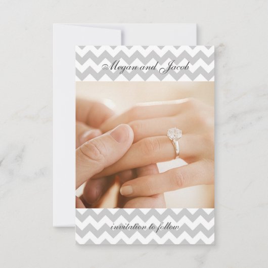 Ze zei "Ja" - 3x5 save the date aankondiging (Achterkant)