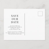 Ze zei ja Aangepaste foto onze datum opslaan Aankondigingskaart (Achterkant)