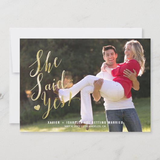 Ze zei ja! Aankondiging verloving (Voorkant)