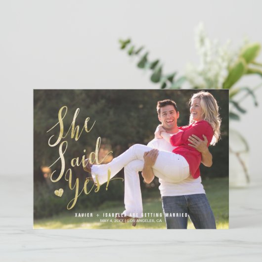 Ze zei ja! Aankondiging verloving (Staand voorkant)