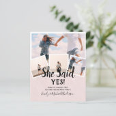 Ze zei ja! Aankondiging VERLOVING FOTO (Staand voorkant)