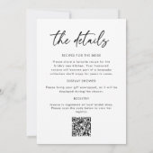 Ze zei ja All-in-One QR-code Bruidsfeest Kaart (Achterkant)