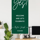 Ze zei Ja banner Aankondiging welkom Poster (Thuiskantoor)