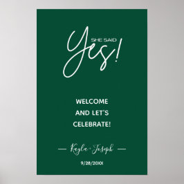 Ze zei Ja banner Verbonden welkom Poster
