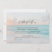 Ze zei ja Beach Photo Engagement Kaart (Achterkant)