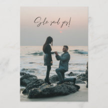 Ze zei ja Beach Photo Engagement