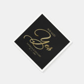 Ze zei ja, Black Gold Engagement Party Servet (Hoek)