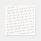 Ze zei ja, Black Typography Script Servet (Voorkant)