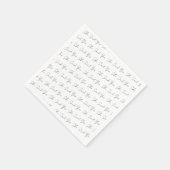 Ze zei ja, Black Typography Script Servet (Hoek)