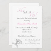 Ze zei ja - Blush Pink Kaart (Voorkant / Achterkant)