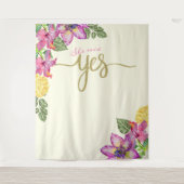 Ze zei JA Booth banner Wandkleed (Voorkant)
