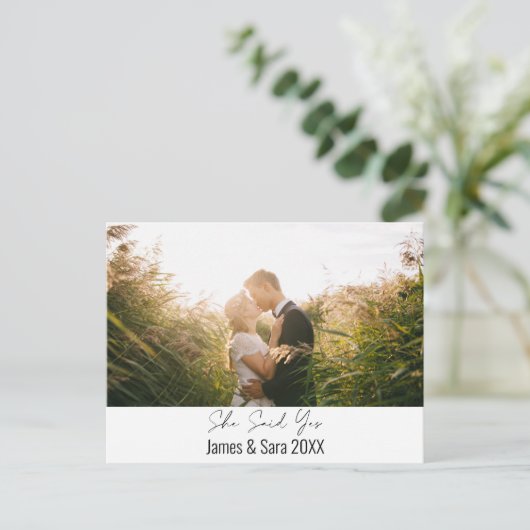 Ze zei ja briefkaart (Staand voorkant)