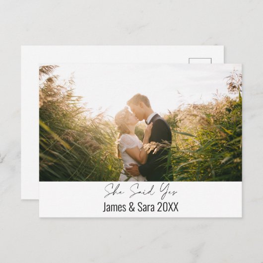 Ze zei ja briefkaart (Voorkant / Achterkant)