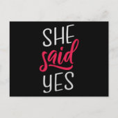 Ze zei ja briefkaart (Voorkant)