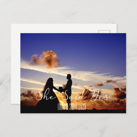 Ze zei ja briefkaart (Voorkant / Achterkant)