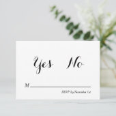 Ze zei "Ja" bruiloft RSVP Kaart (Staand voorkant)
