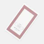 Ze zei ja bruiloft Verloving Elegant Dusty Roos Servet (Hoek)