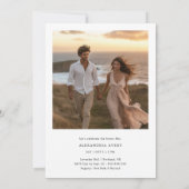 Ze zei ja Coastal Cliff Photo Vrijgezellenfeest Kaart (Achterkant)