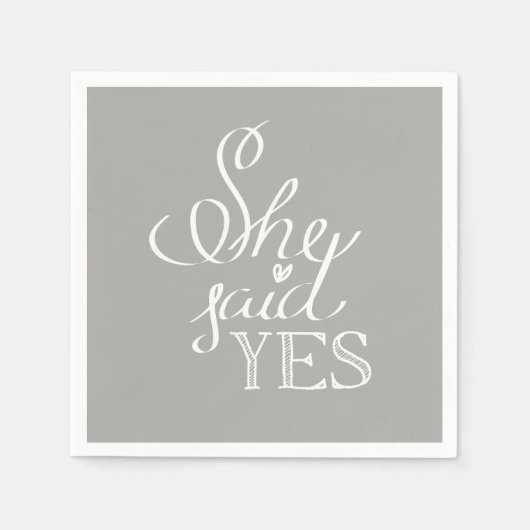 Ze zei JA Cocktail servetten (Voorkant)