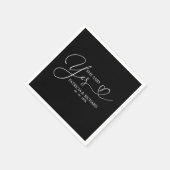 Ze zei ja Cute Engagement Party Napkins Servet (Hoek)