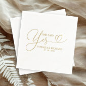 Ze zei ja Cute Engagement Party Napkins Servet