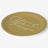 Ze zei ja Cute Engagement Party Paper Bord (Gekanteld)