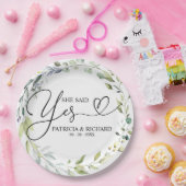 Ze zei ja Cute Engagement Party Paper Bord (Feest)