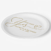 Ze zei ja Cute Engagement Party Paper Bord (Gekanteld)