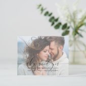 Ze zei ja dat de Calligrafie Engagement Party uitn Briefkaart (Staand voorkant)