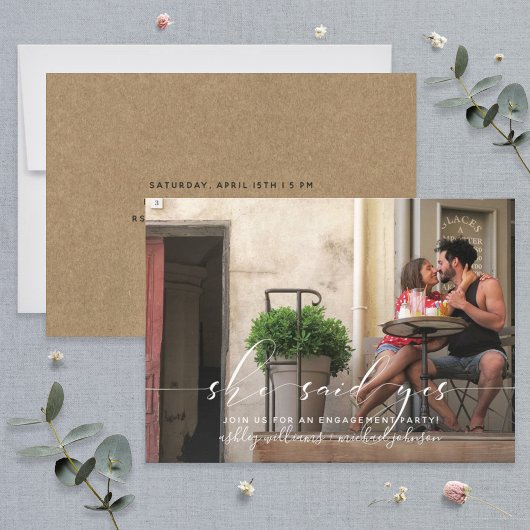 Ze zei ja dat de Calligrafie Engagement Party uitn Kaart