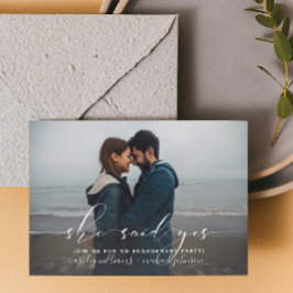 Ze zei ja dat de Calligrafie Engagement Party uitn Kaart