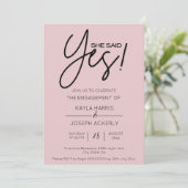 Ze zei ja Dusty Roos Verloving Kaart (Staand voorkant)